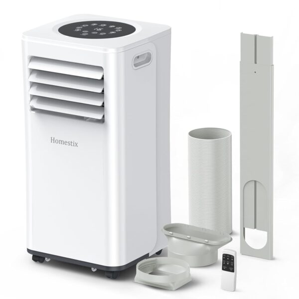 Klimaanlage Mobil 9000 BTU, Mobile Klimaanlage 4-in-1, Kühlung, Entfeuchtung und 2-Stufiger Belüftung, Mobiles Klimagerät mit Abluftschlauch, Digitalanzeige, 24h-Timer,...