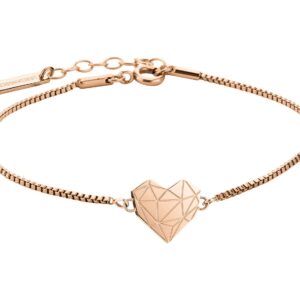 LIEBESKIND Damen Armband Herz Edelstahl Silber 20 cm