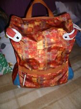 schick Piquadro Rucksack Weekender Reisetasche Leder+Nylon 45 cm bunt NEU