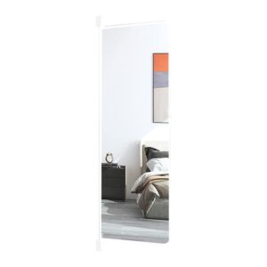 Serchou Home Wandmontierte Reversible Lagerung versteckte Dressingspiegel Kleiderschrank Eingebaute High-Definition-Spiegel (Color : White Color, Size : 120 * 35cm)