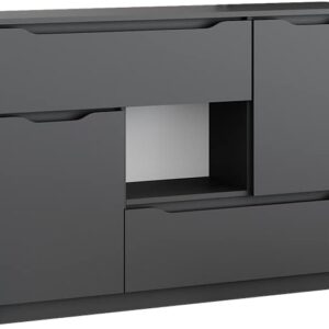 Vicco Kommode Ruben, Kommodenschrank, Anthrazit, 120 x 84 cm