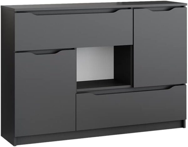 Vicco Kommode Ruben, Kommodenschrank, Anthrazit, 120 x 84 cm