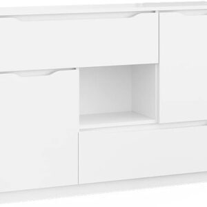 Vicco Kommode Ruben, Kommodenschrank, Weiß, 120 x 84 cm
