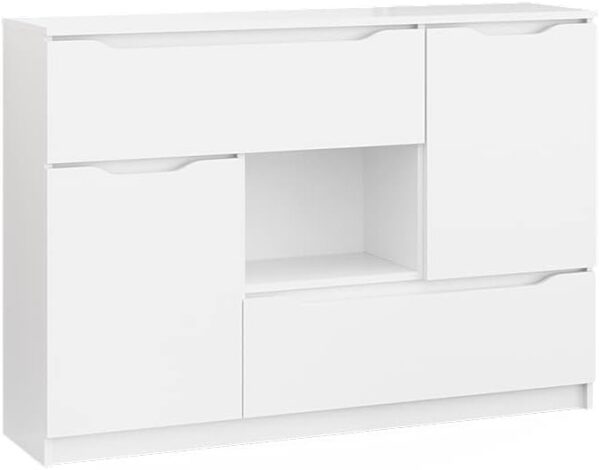 Vicco Kommode Ruben, Kommodenschrank, Weiß, 120 x 84 cm