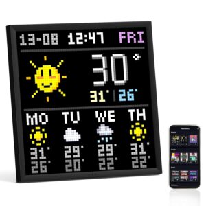 Divoom Pixoo-64 WiFi Pixel Art Display mit einem 64x64 LED Panel, einzigartige Beleuchtungsdekoration mit App-Steuerung