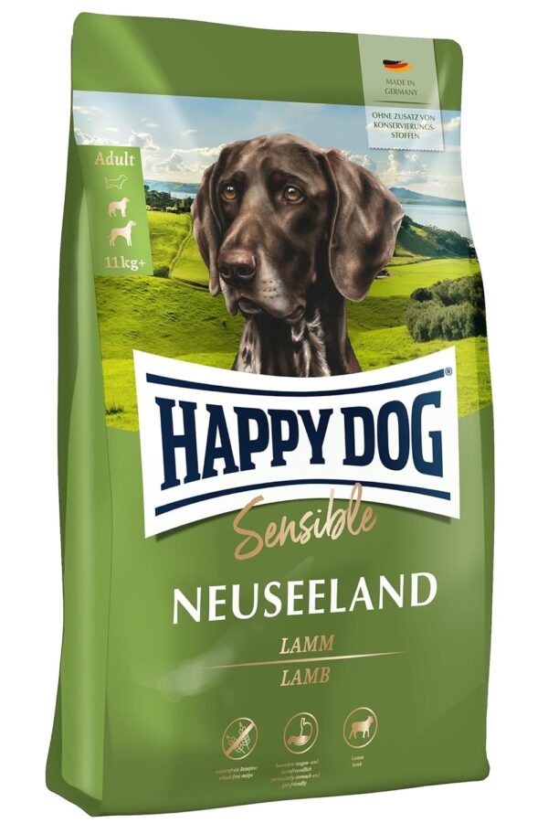 Happy Dog Sensible Neuseeland - M - Trockenfutter, Hundefutter - Geschmacksrichtung Lamm - 12,5kg