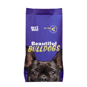 HEY HOLY Premium Trockenfutter für Bulldoggen 100% getreidefrei | 7kg hypoallergenes Hundefutter für ausgewachsene Bulldoggen mit Lachs | Hochverträglich aus natürlichen Zutaten
