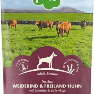 Irish Pure Trockenfutter Adult | 12kg | Weiderind & Freiland-Huhn mit Kelp-Alge | Hoher Fleischanteil | Getreidefrei | Sensitiv | Hundetrockenfutter | Hundefutter für alle Rassen