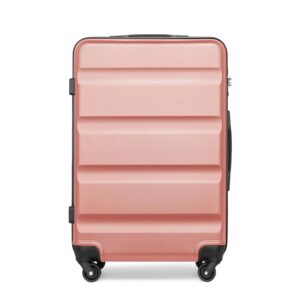 KONO Hartschalenkoffer Groß Koffer Reisekoffer 75cm Groß Leicht Hartschale Rollkoffer mit TSA Schloss und 4 Rollen, Koffer XL Grösse 75x51x28cm, 90Liter (Groß Koffer, Rosa)