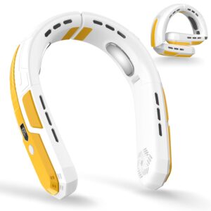 Kukiwhy Tragbarer ventilator, 6000mah Akku Hals Ventilator Wiederaufladbarer, 3 Geschwindigkeiten Faltbarer Ventilator Leise Mini Ventilator für Reisen im Freien Drinnen,...