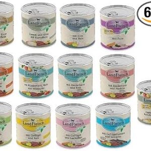 Landfleisch 30 x 800g Dosen Nassfutter - freie Auswahl aus 13 Sorten