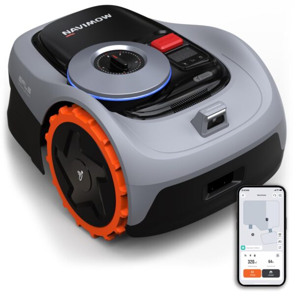 Navimow i105E Mähroboter ohne Begrenzungskabel, Empf. 500 m², Max. 600 m², RTK+Vision Rasenmäher Roboter Testsieger, Igelschutz Rasenroboter, KI Auto Kartierung, Virtuelle...