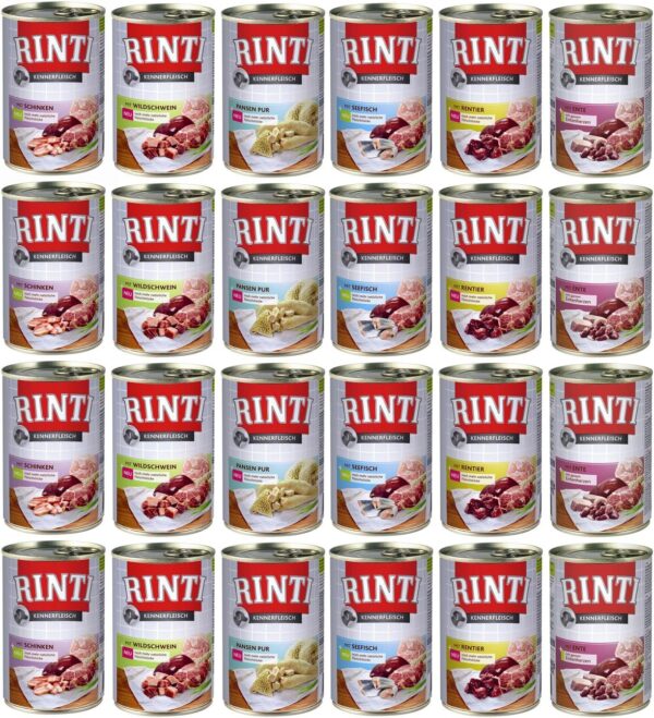 Rinti Hundefutter Nassfutter Mischpaket Multipack 2 (24x400g)