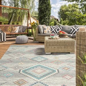 the carpet Palma - vielseitiger Indoor- & Outdoor-Teppich, modernes Design, Wohnzimmer, wetterfest & UV-beständig, langlebig und pflegeleicht, Balkon, Wintergarten, Creme, 240 x...