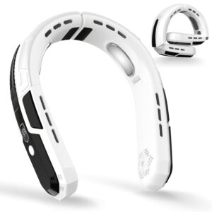 Tragbarer Nackenventilator, 6000mah Akku Hals Ventilator Wiederaufladbarer, 3 Geschwindigkeiten Faltbarer USB Ventilator Leise Mini Ventilator für Reisen im Freien Drinnen,...