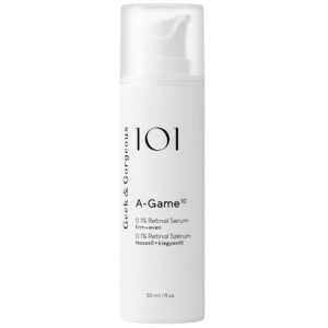 Geek & Gorgeous A-Game 10 - High Dose Serum with 0.1% Retinal - Anti-Ageing Face Care for Mature, Tired Skin - Promotes Cell Renewal - For All Skin Types - 30 ml