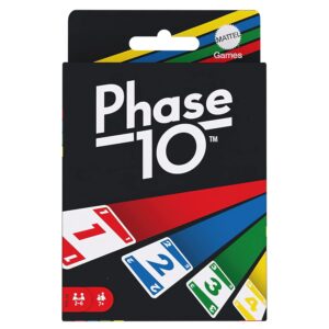 Mattel Games FPW38 - Phase 10 card game, suitable for 2-6 players, playing time approx. 60 - 90 minutes, board games and card games from 7 years